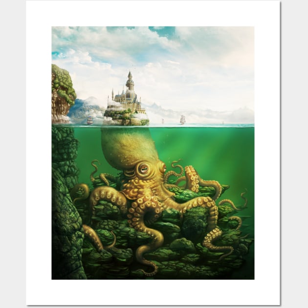 The Kraken Town Wall Art by KyuYongEom